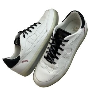 Oliver Cabell Mens White vegan 581 low Top Sneakers Black Laces Size 11 44